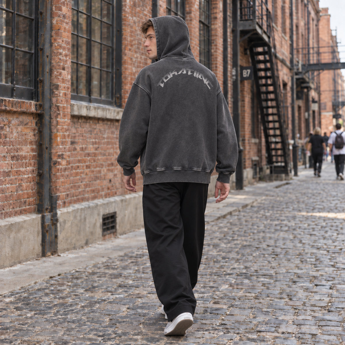 Snow Wash Fleece Oversize Hoodie