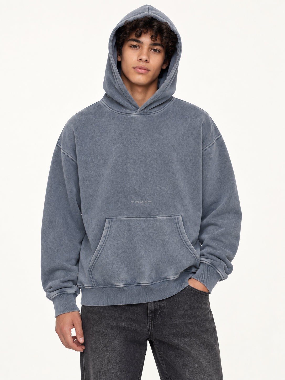 Snow Wash Fleece Oversize Hoodie