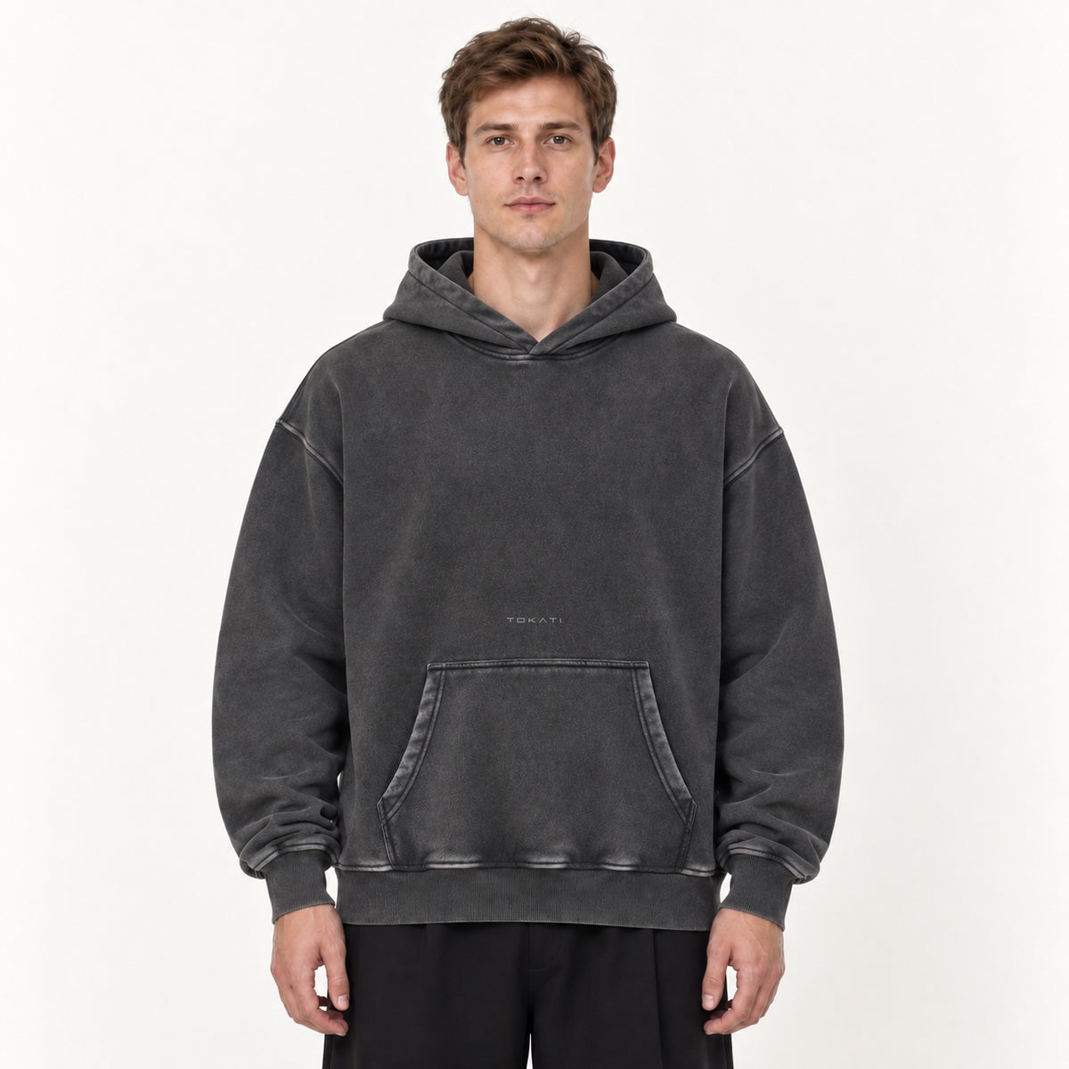 Snow Wash Fleece Oversize Hoodie
