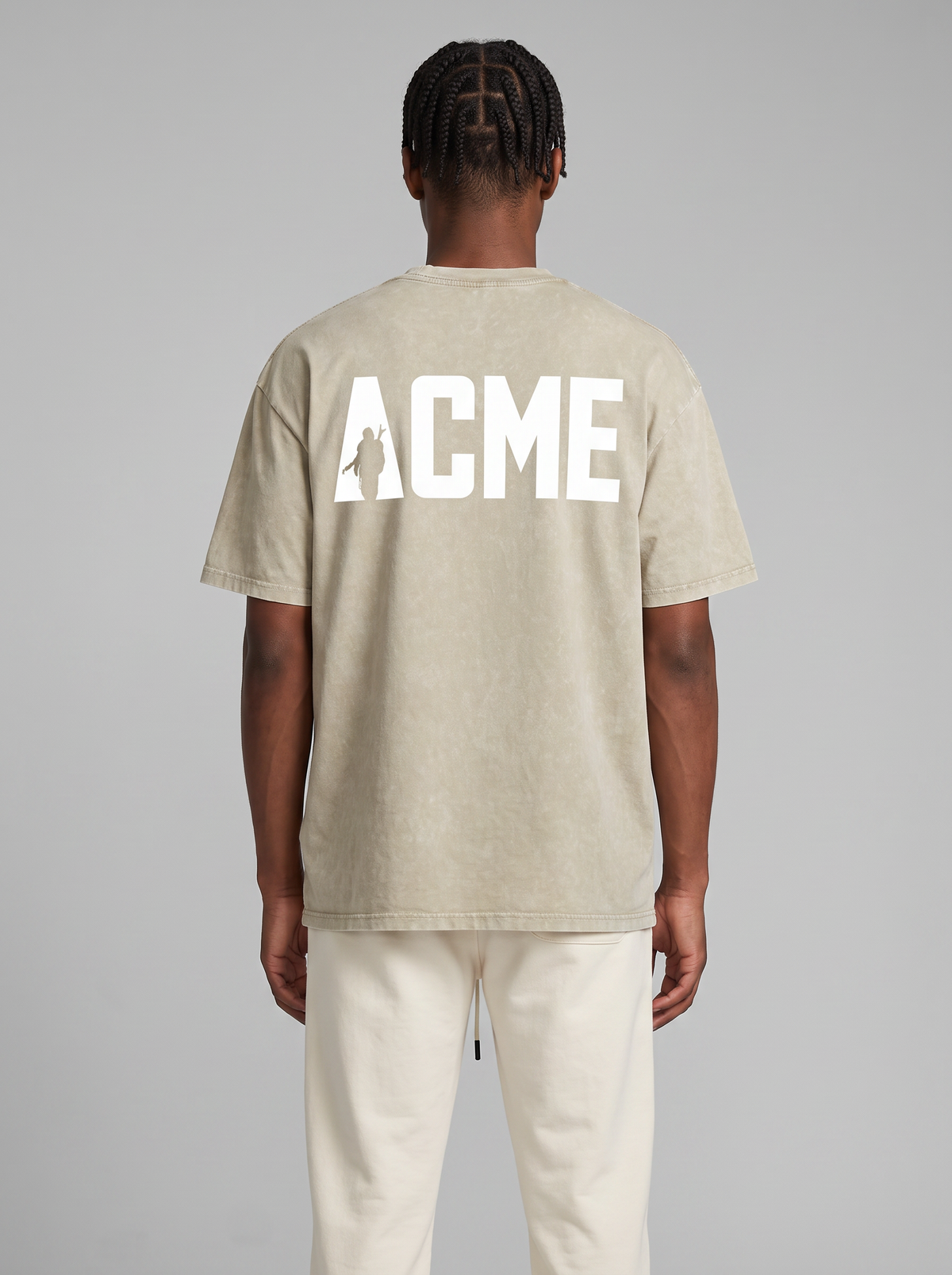 Snow Washed Oversized Cotton T-Shirt