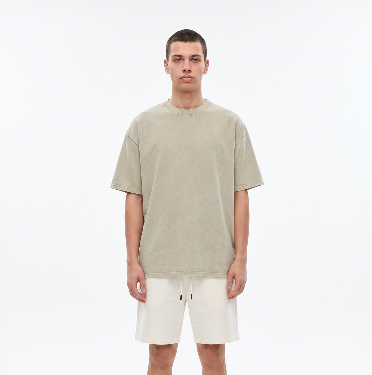 Snow Washed Oversized Cotton T-Shirt