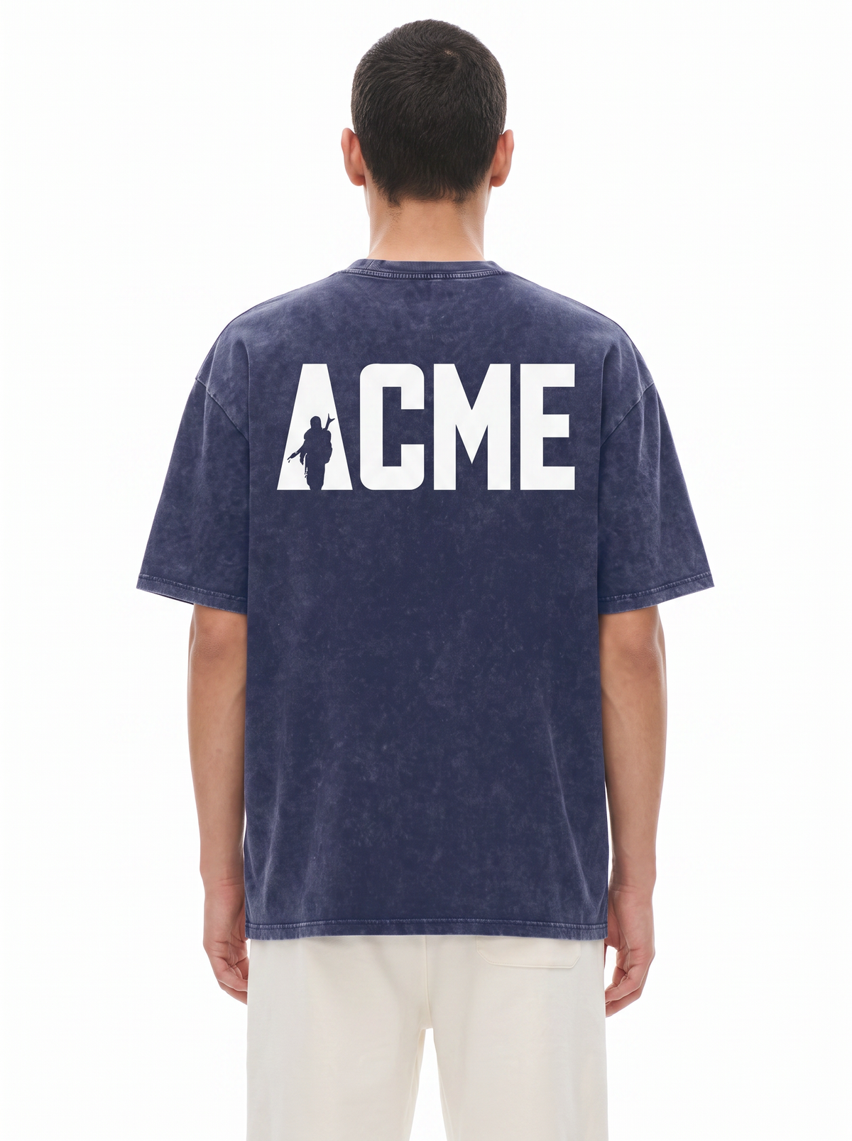 Snow Washed Oversized Cotton T-Shirt