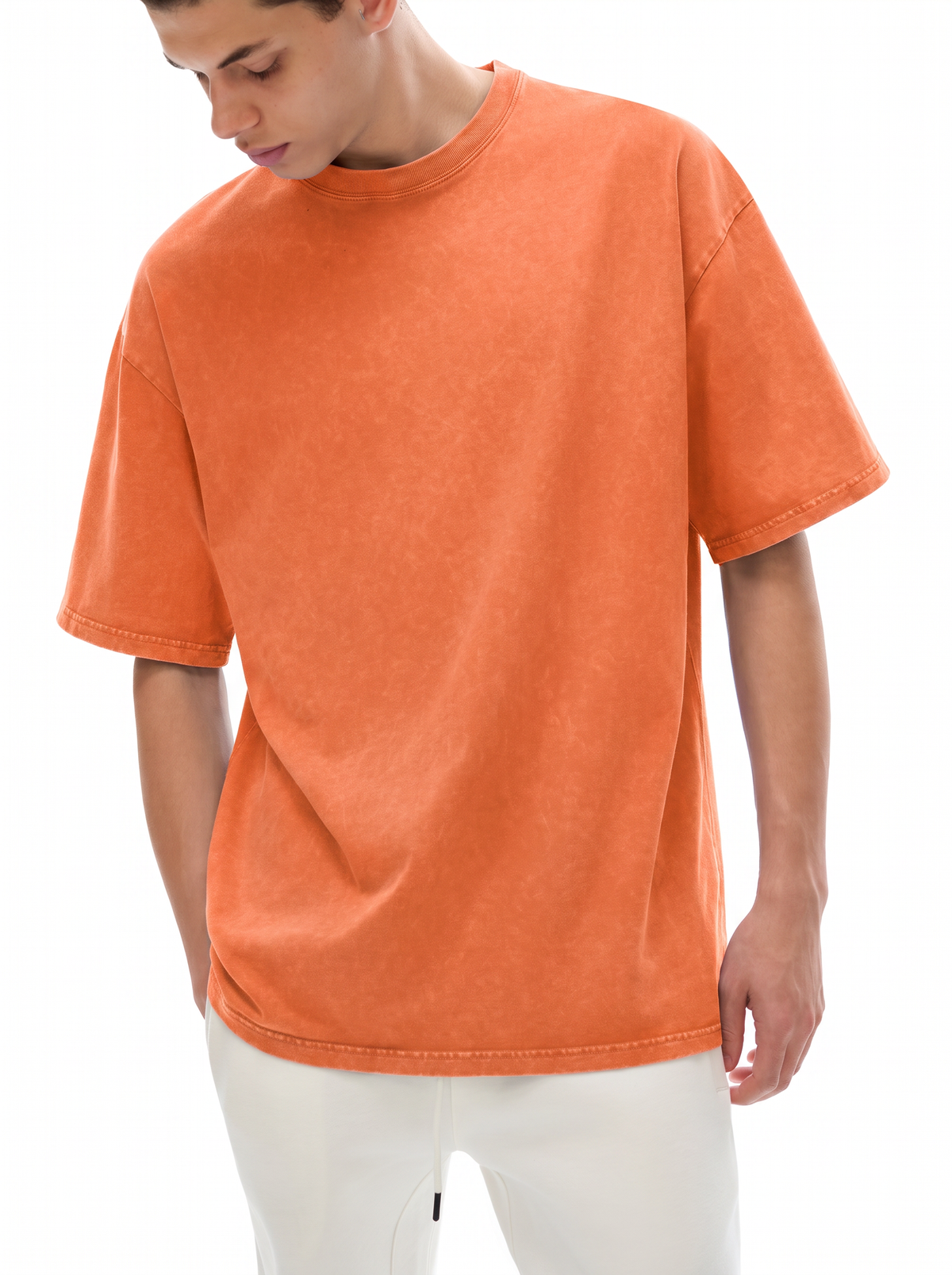 Snow Washed Oversized Cotton T-Shirt
