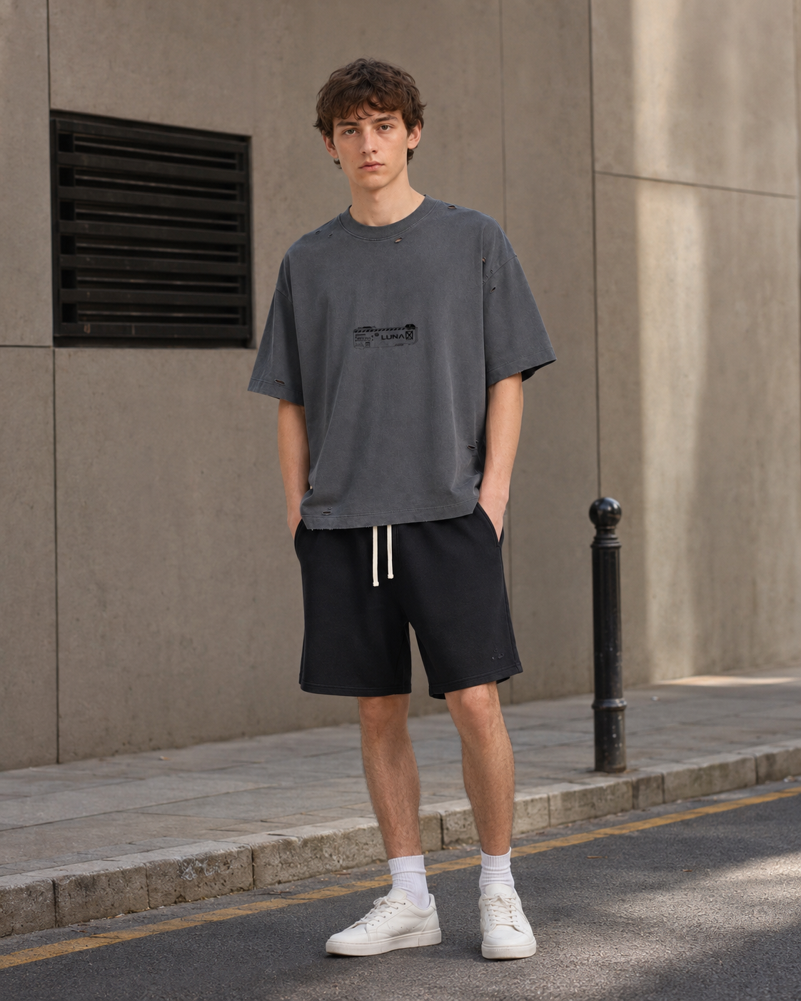 TOKATI Luna Heavyweight Oversized Tee blue view