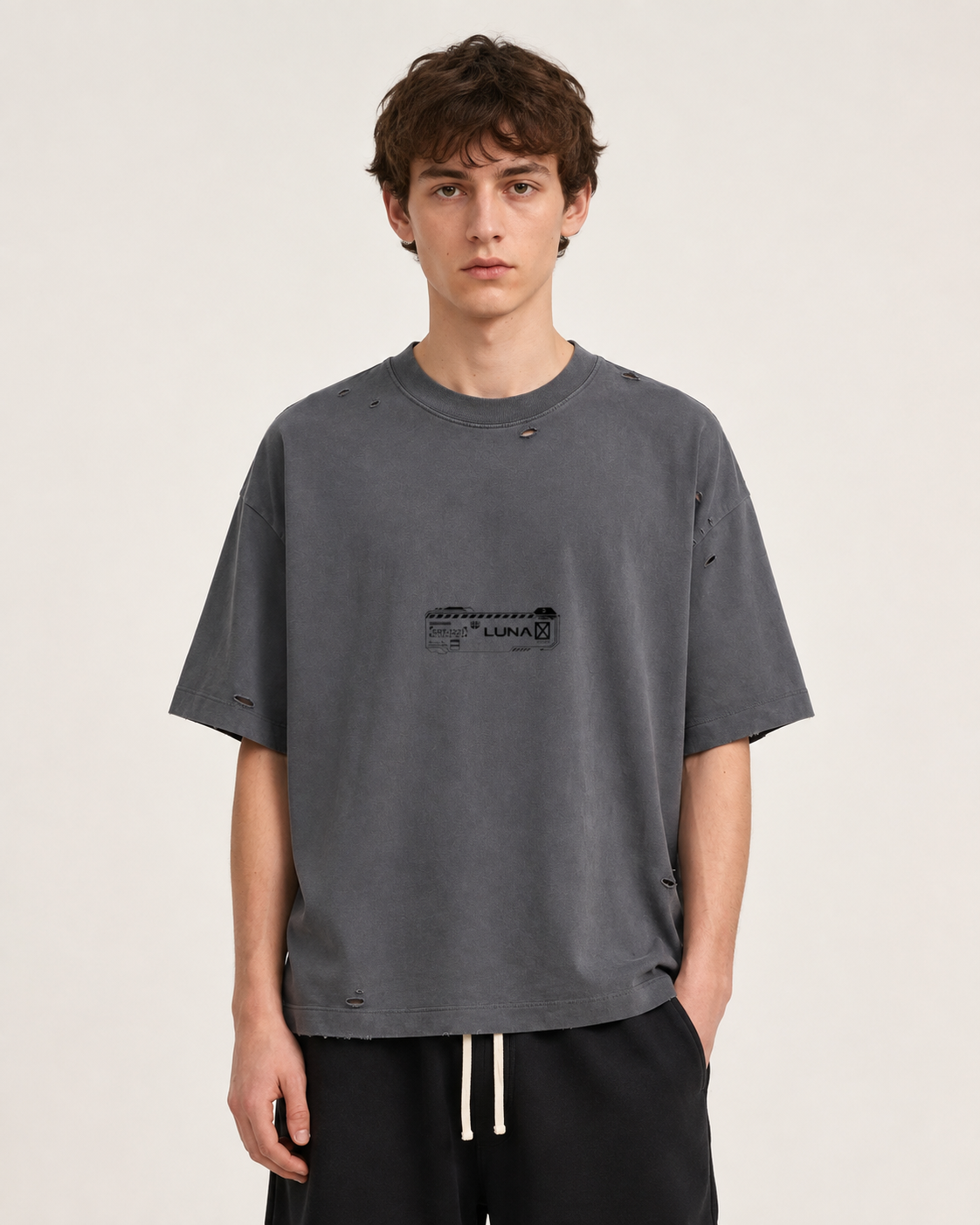 TOKATI Luna Heavyweight Oversized Tee blue view