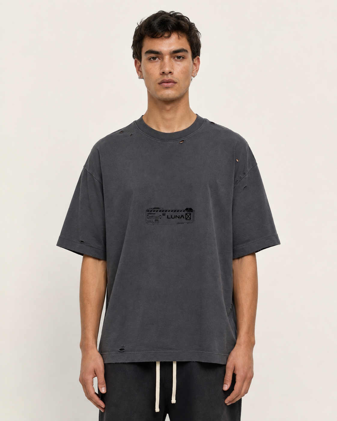 TOKATI Luna Heavyweight Oversized Tee dark gray view