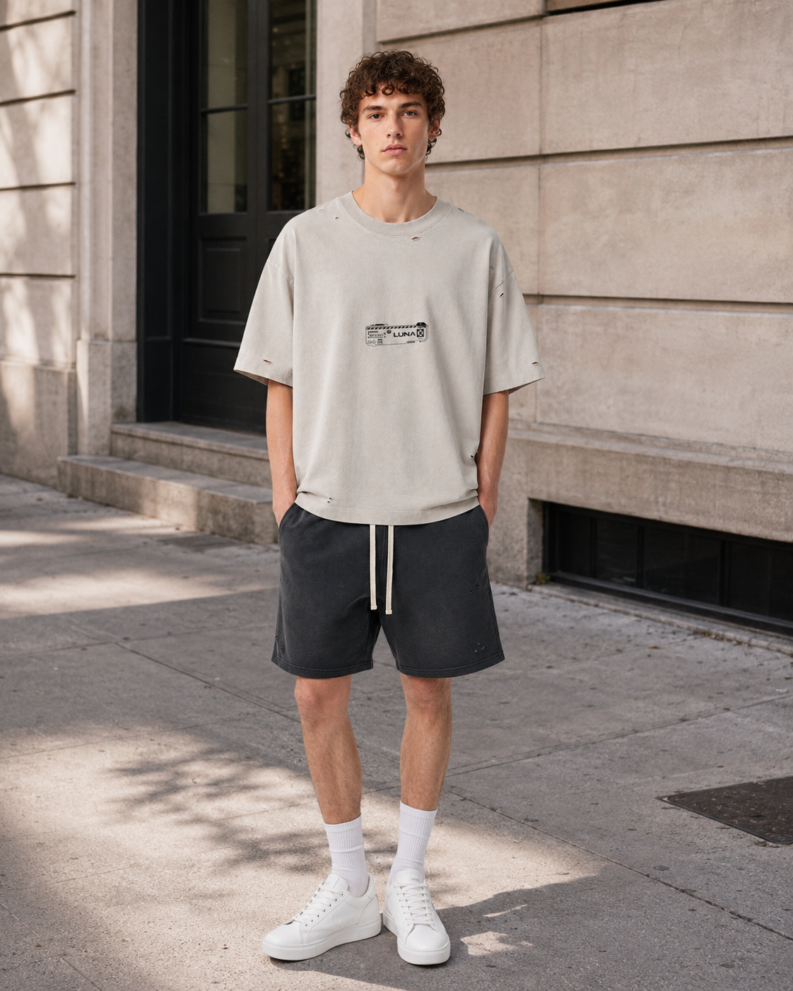 TOKATI Luna Heavyweight Oversized Tee pale khaki view