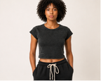 TOKATI Snow Washed Crop Top front studio view
