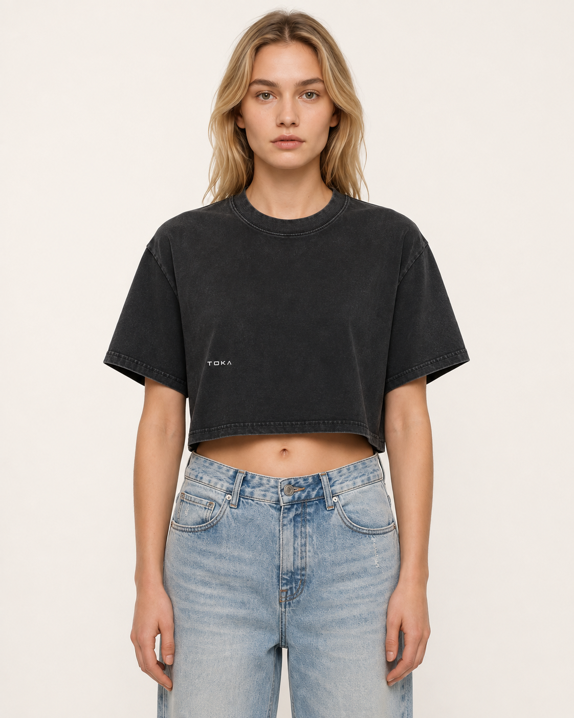 TOKATI Women's Mineral Wash Cotton Crop T-Shirt
