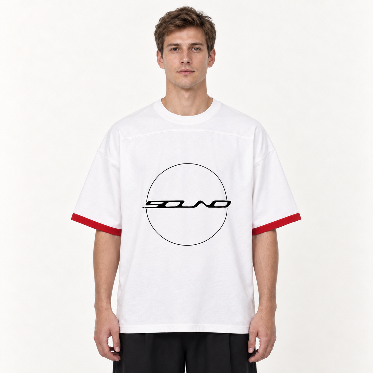Unisex Color Block Drop Shoulder T-Shirt