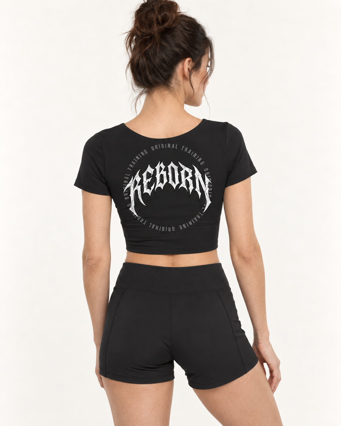 Women's Panelled Crop Yoga T-Shirt