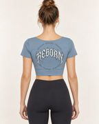 Women's Panelled Crop Yoga T-Shirt