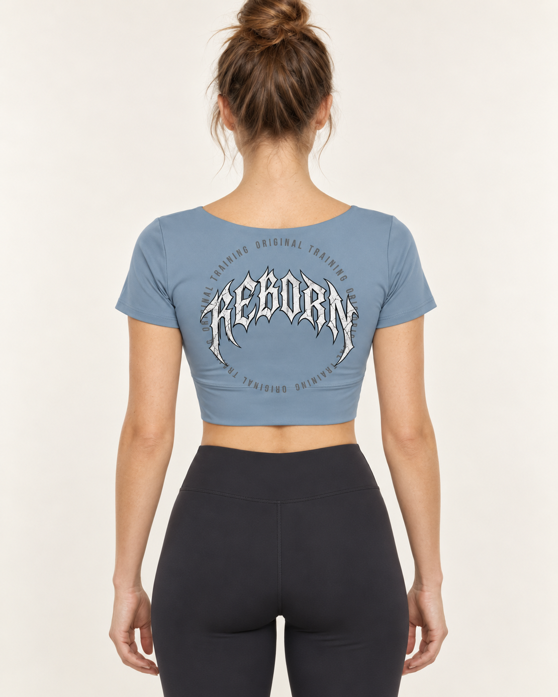 Women's Panelled Crop Yoga T-Shirt